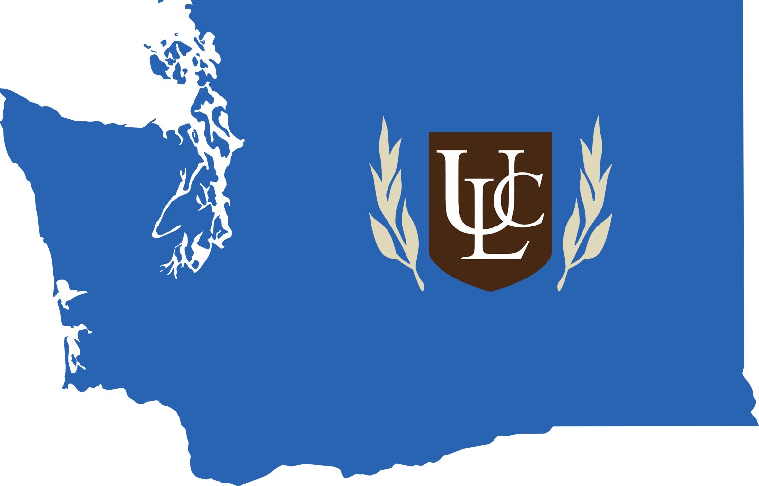 An outline of Washington with the ULC logo