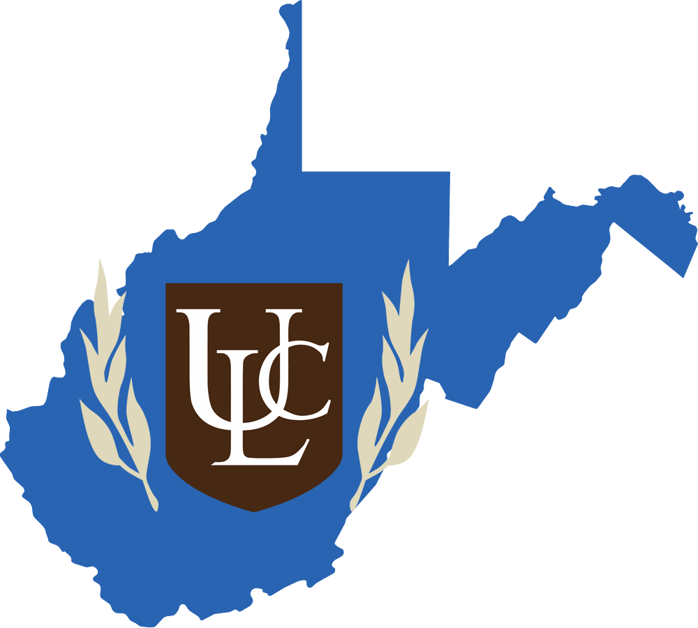 An outline of West Virginia with the ULC logo