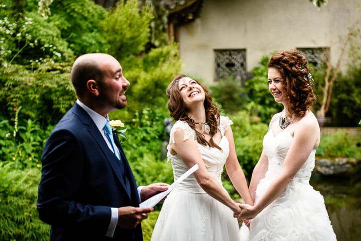 A couple getting married