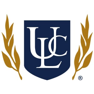 The ULC logo, a blue shield between gold branches with the letters ULC