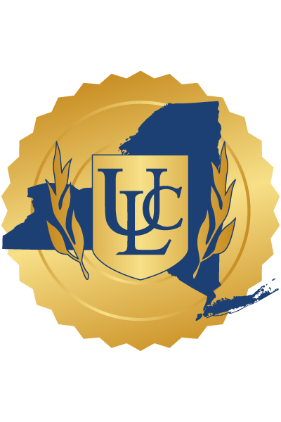 Outline of New York with ULC logo