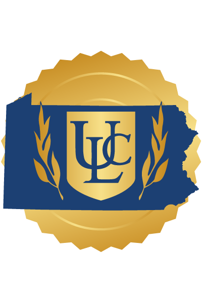 Outline of Pennsylvania with ULC logo