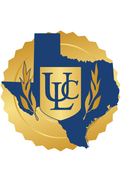 Outline of Texas with ULC logo