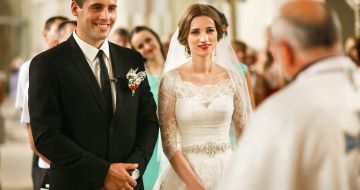 Happy Couple Being Married