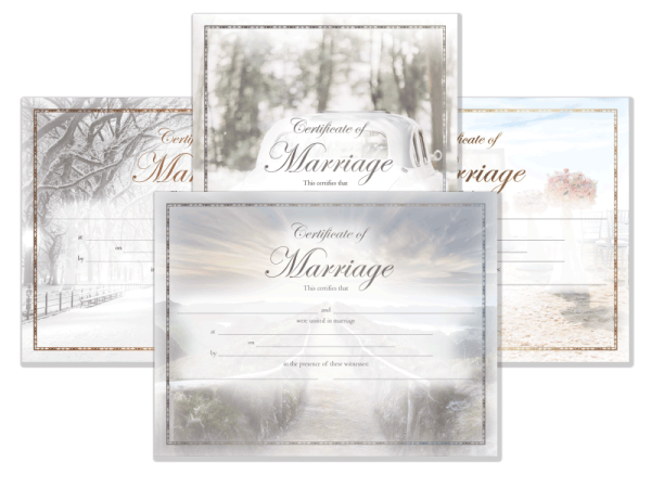 Scenic Marriage Certificate