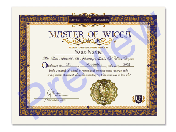 Wiccan Master's Degree