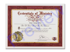 Credential of Ministry