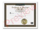 Printed Vow Renewal Certificate