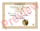 Printed Wedding Certificate