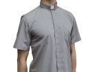 Gray Short Sleeve Minister Shirt