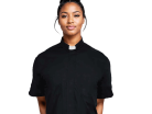 Black Short Sleeve Minister Shirt