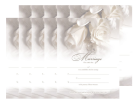 Wedding Certificate - White Rose 10 Pack - $24.99
