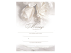 Wedding Certificate - White Rose 1 Certificate - $5.99