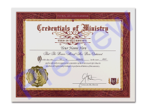 Credential of Ministry