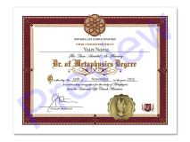 Doctor of Metaphysics Degree