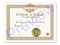Holy Baptism Certificate Add-on