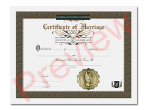 Printed Vow Renewal Certificate