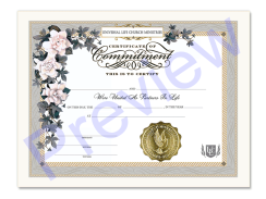 Commitment of Marriage Certificate