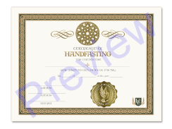 Handfasting Ceremony Certificate