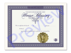 Home Blessing Certificate