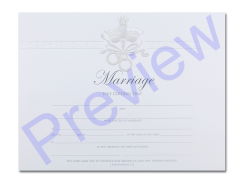 Wedding Certificate - Pearly Dove