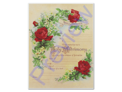 Wedding Certificate - Vintage Rose
