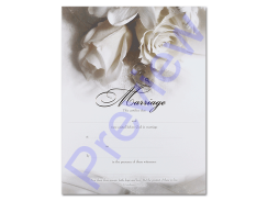 Wedding Certificate - White Rose